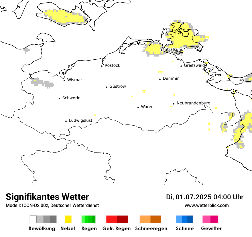 Modellkarten Signifikantes Wetter