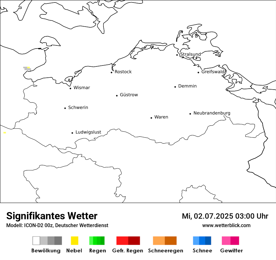 Modellkarten Signifikantes Wetter