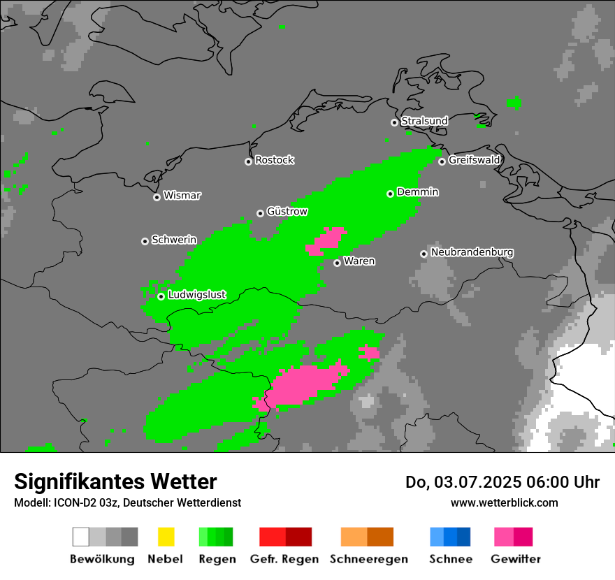Modellkarten Signifikantes Wetter