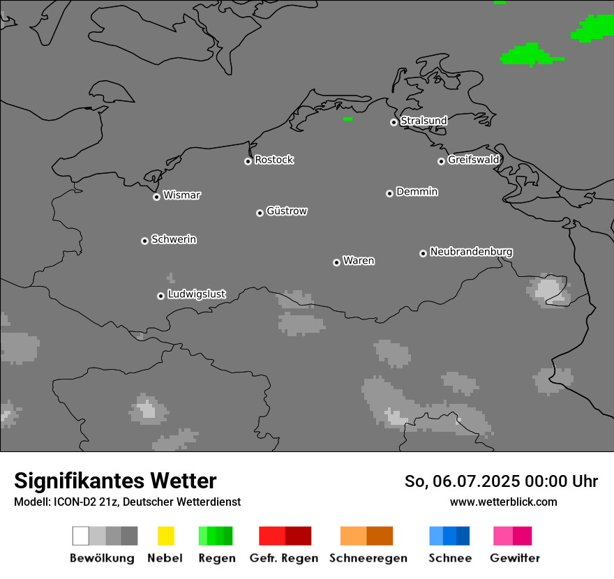 Modellkarten Signifikantes Wetter