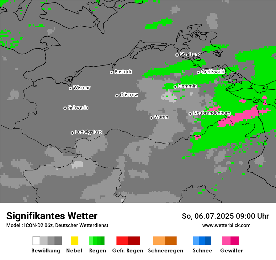 Modellkarten Signifikantes Wetter