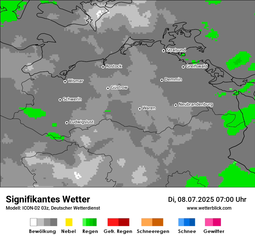 Modellkarten Signifikantes Wetter