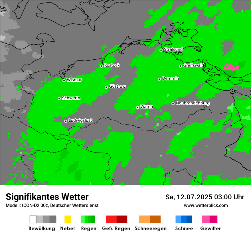 Modellkarten Signifikantes Wetter