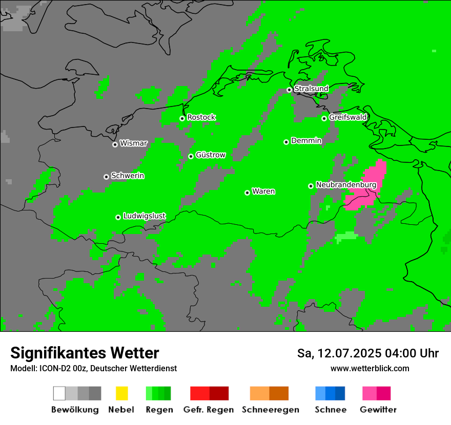 Modellkarten Signifikantes Wetter