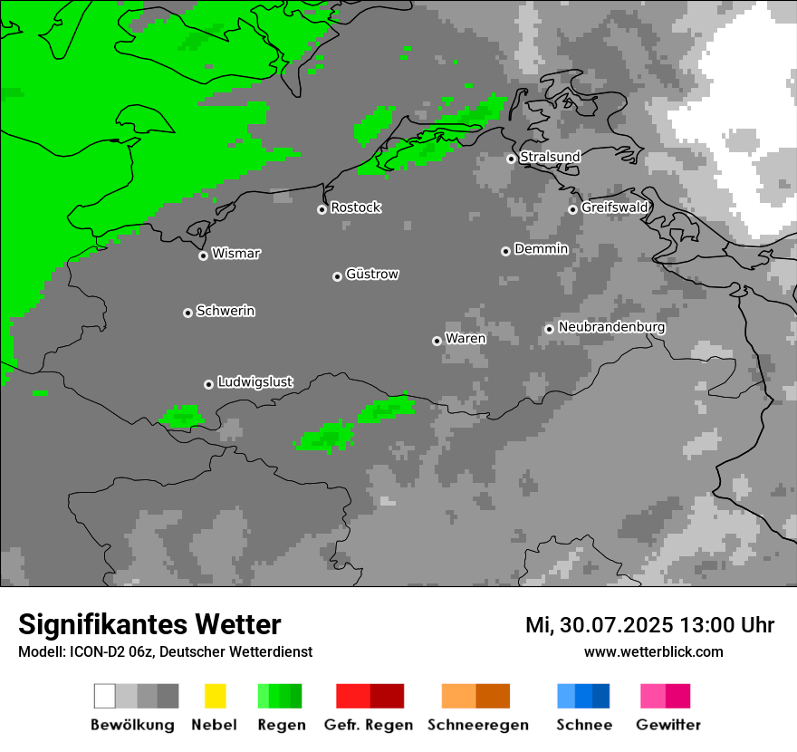 Modellkarten Signifikantes Wetter
