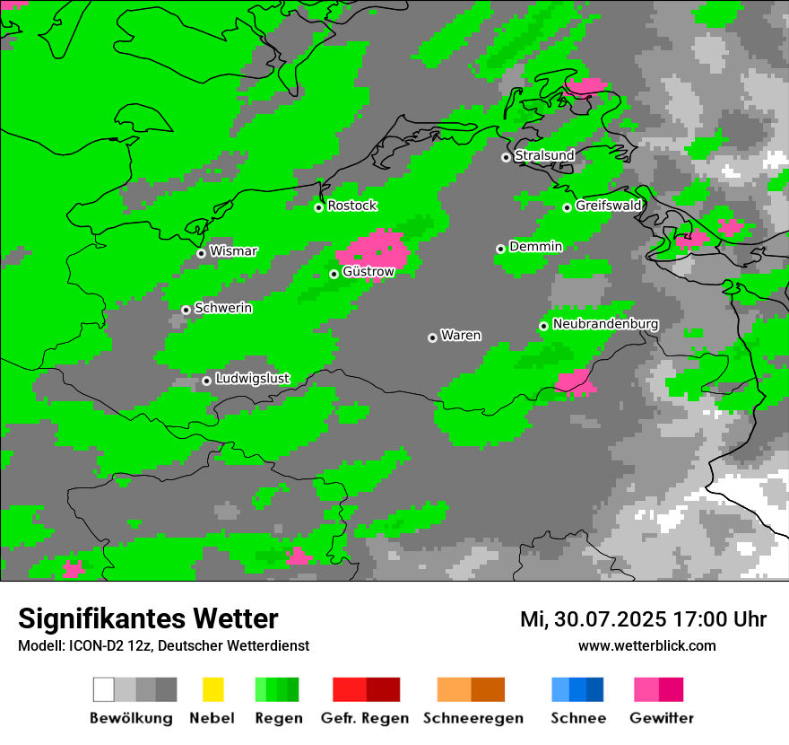 Modellkarten Signifikantes Wetter
