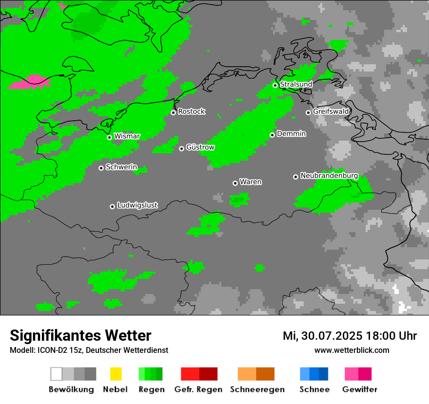 Modellkarten Signifikantes Wetter