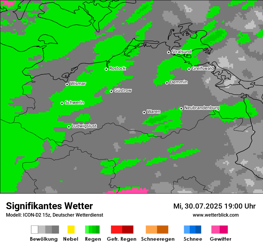 Modellkarten Signifikantes Wetter