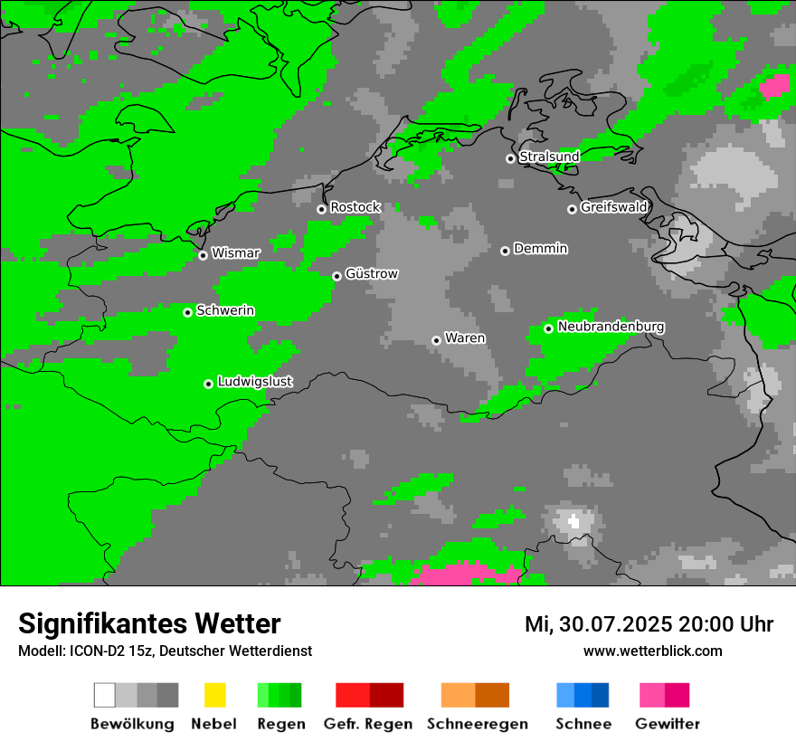Modellkarten Signifikantes Wetter