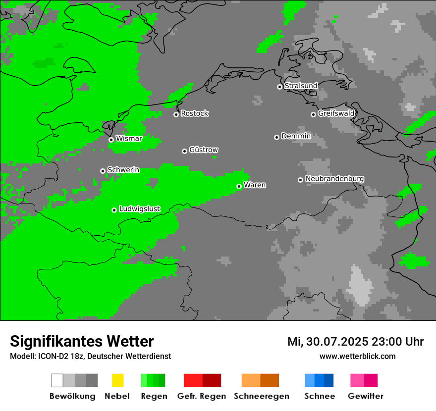 Modellkarten Signifikantes Wetter