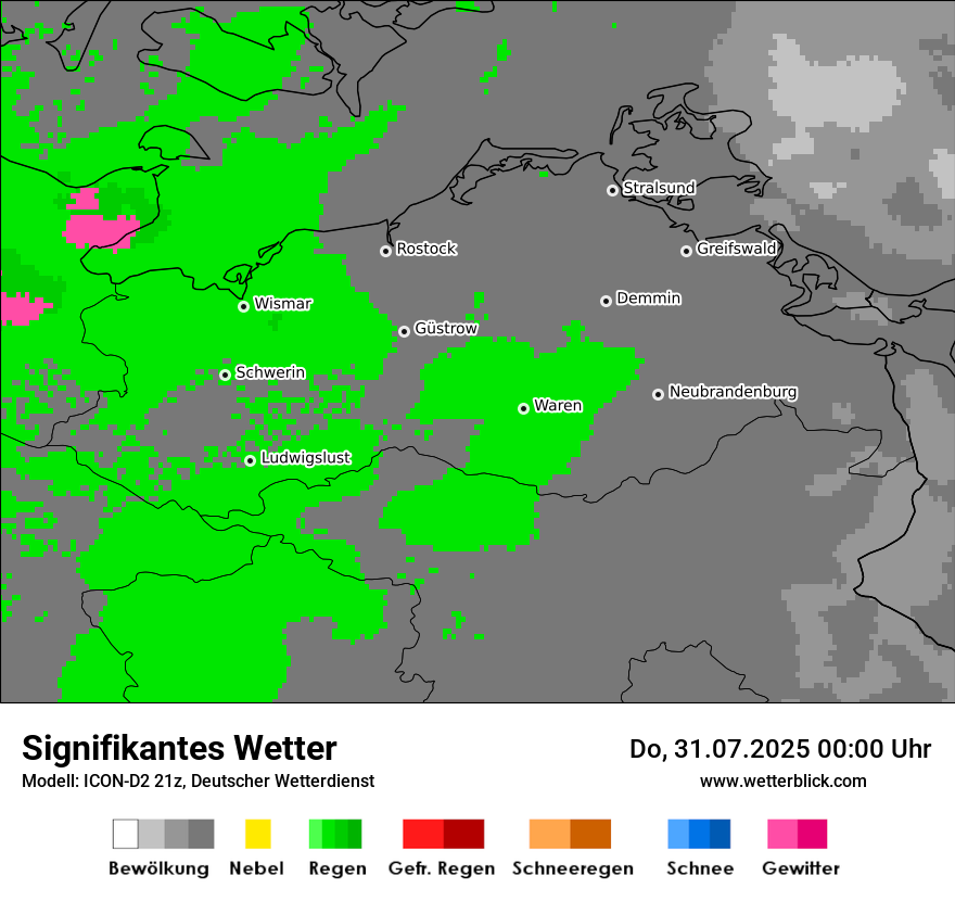 Modellkarten Signifikantes Wetter