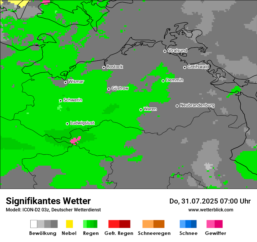 Modellkarten Signifikantes Wetter