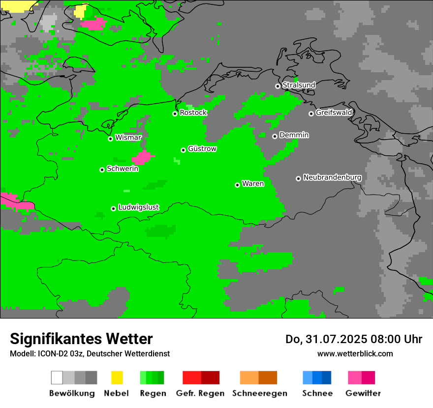 Modellkarten Signifikantes Wetter