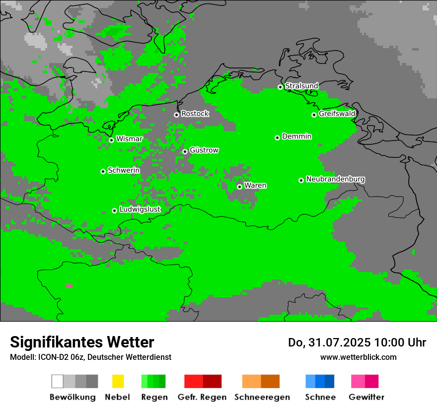 Modellkarten Signifikantes Wetter