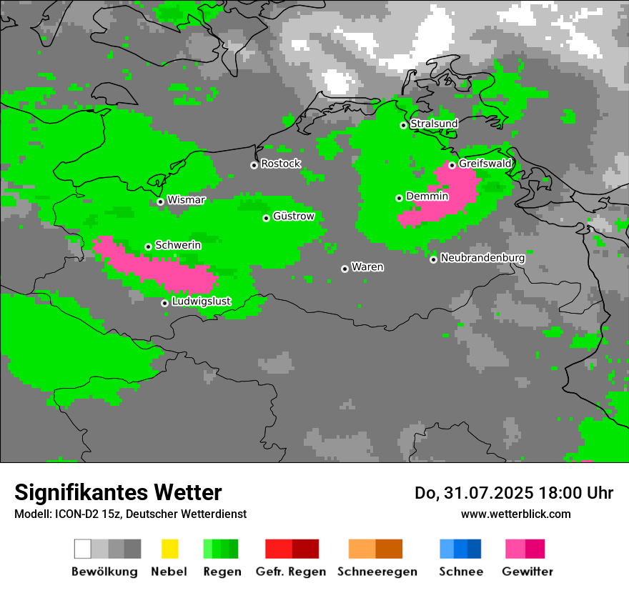 Modellkarten Signifikantes Wetter