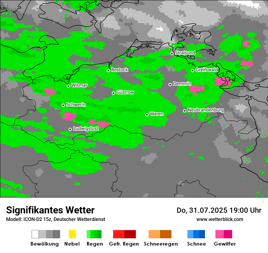 Modellkarten Signifikantes Wetter
