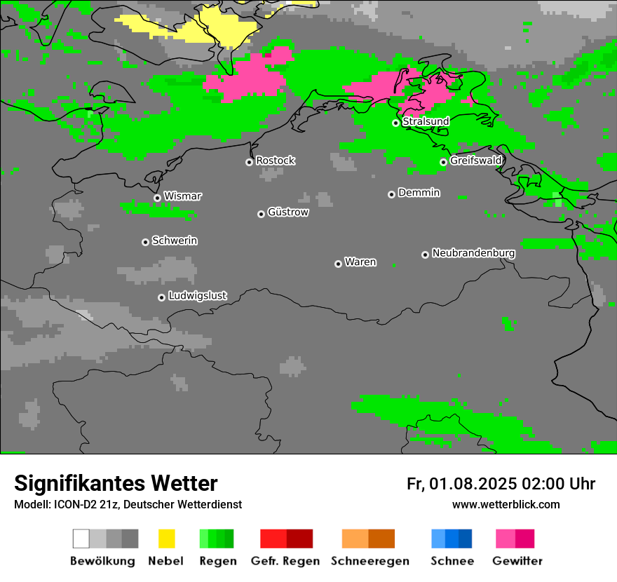 Modellkarten Signifikantes Wetter