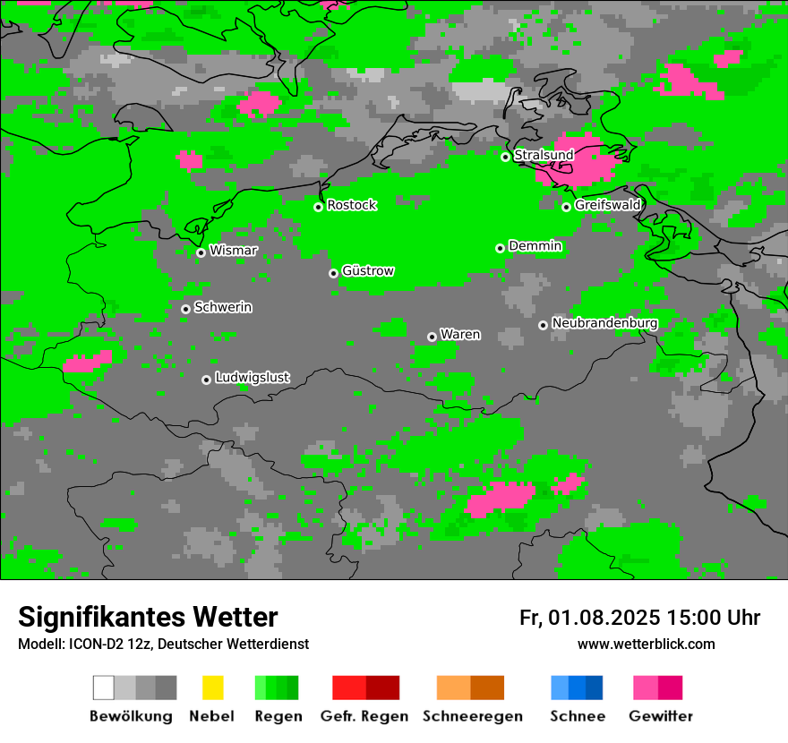 Modellkarten Signifikantes Wetter