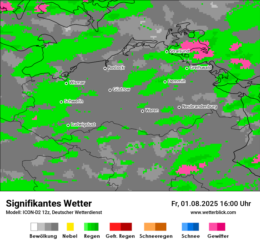 Modellkarten Signifikantes Wetter
