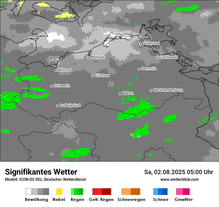 Modellkarten Signifikantes Wetter