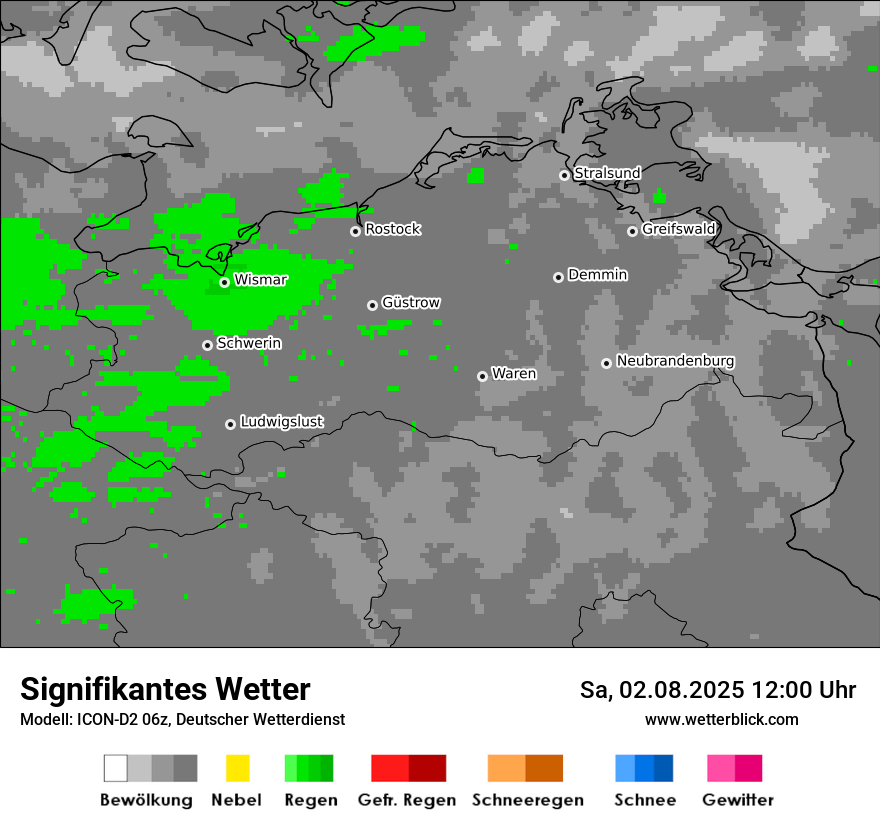 Modellkarten Signifikantes Wetter