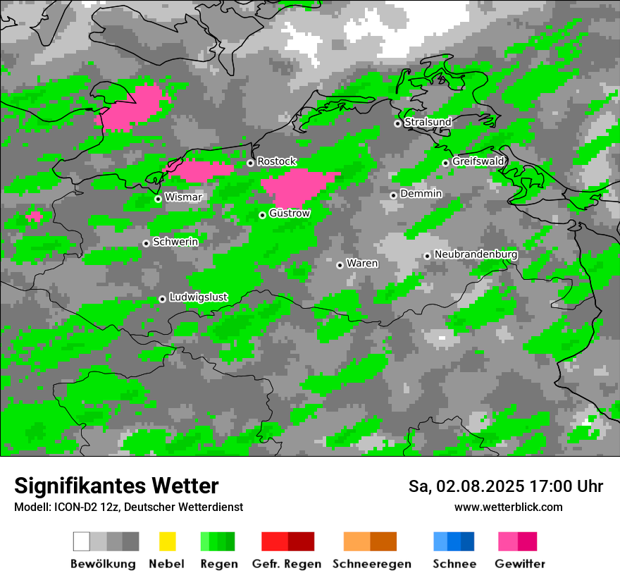 Modellkarten Signifikantes Wetter