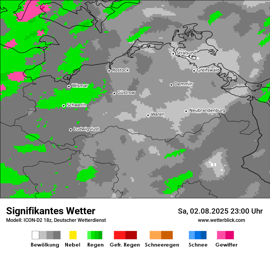 Modellkarten Signifikantes Wetter
