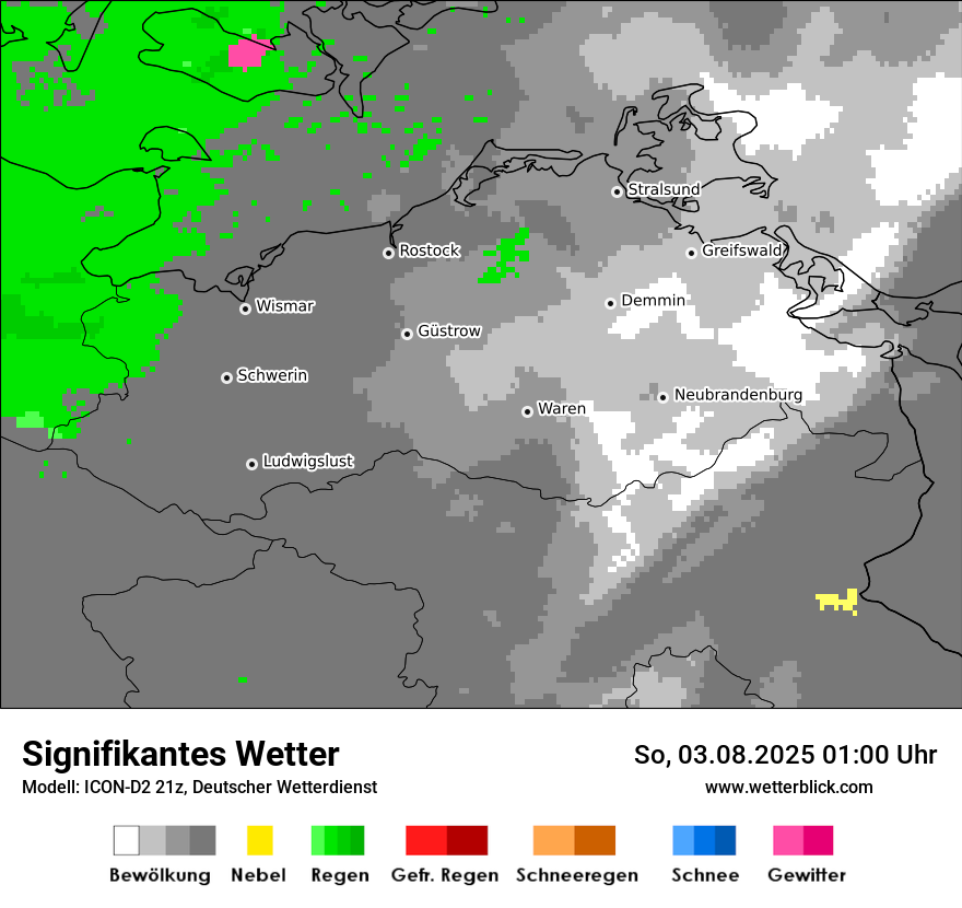 Modellkarten Signifikantes Wetter