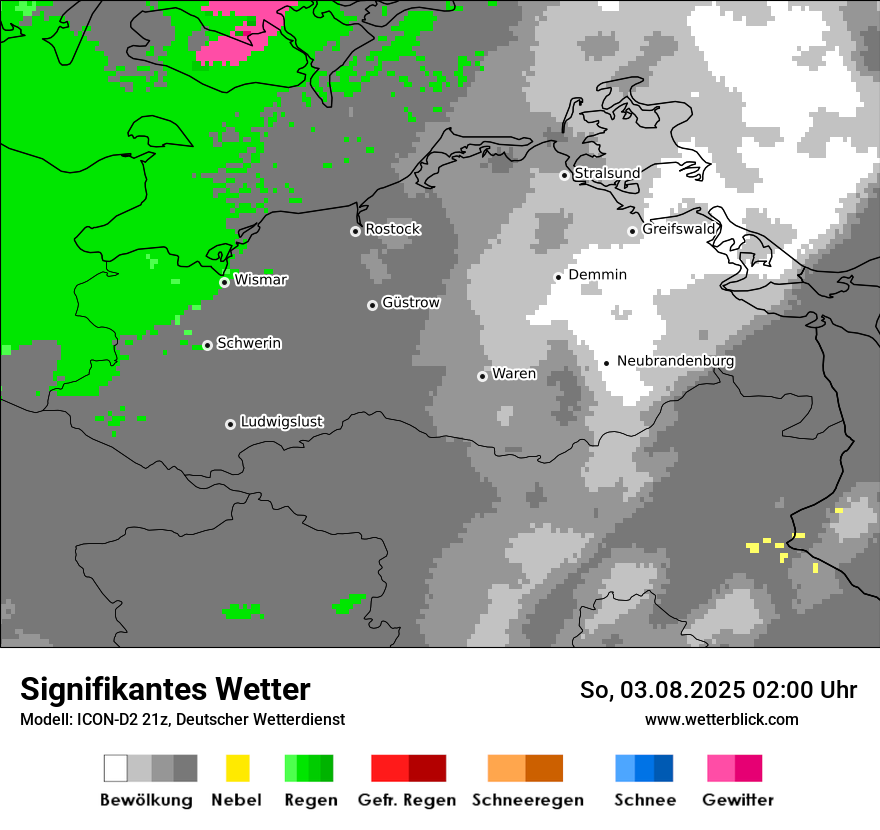 Modellkarten Signifikantes Wetter