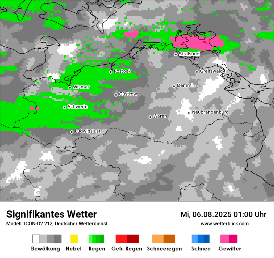 Modellkarten Signifikantes Wetter