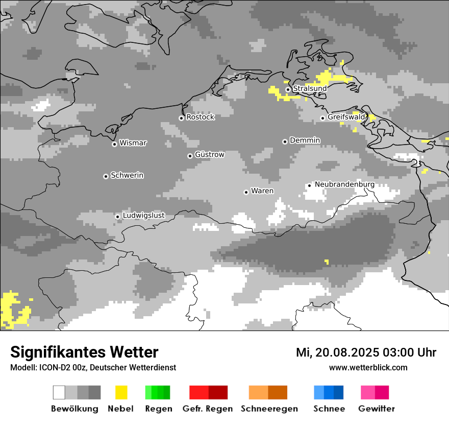 Modellkarten Signifikantes Wetter