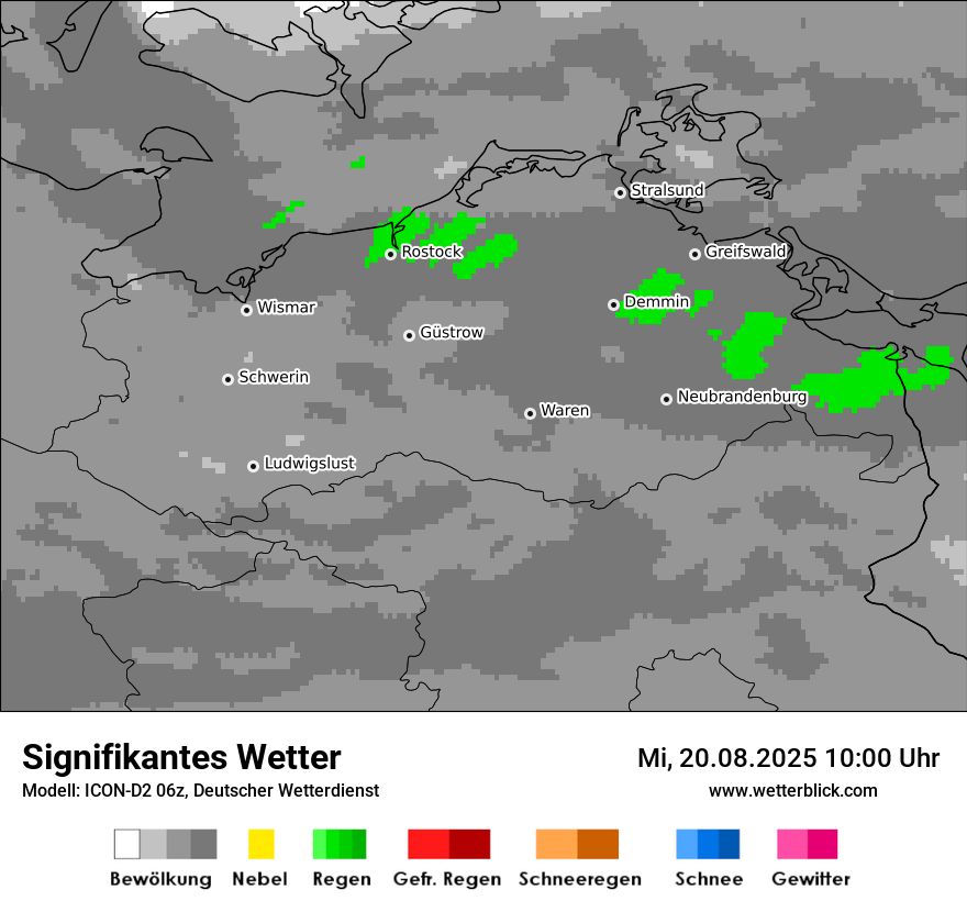 Modellkarten Signifikantes Wetter
