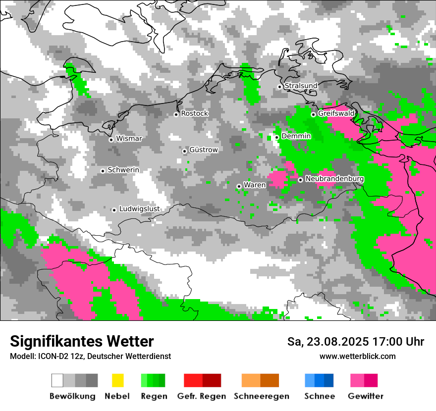 Modellkarten Signifikantes Wetter