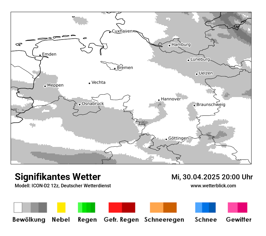 Modellkarten Signifikantes Wetter