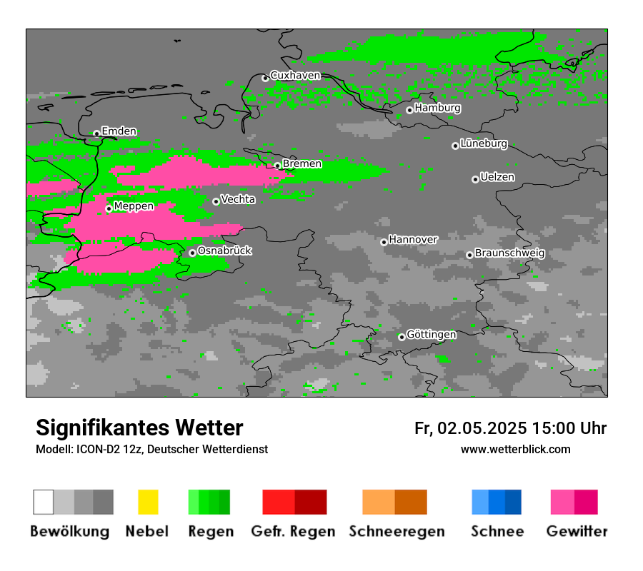 Modellkarten Signifikantes Wetter