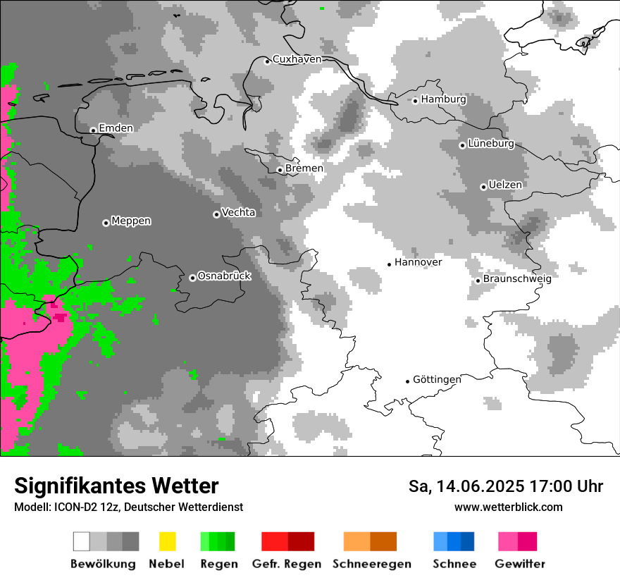 Modellkarten Signifikantes Wetter