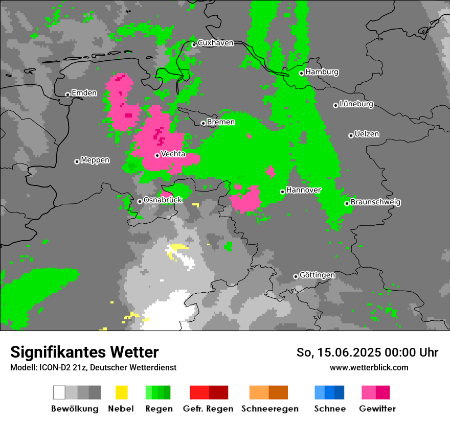 Modellkarten Signifikantes Wetter