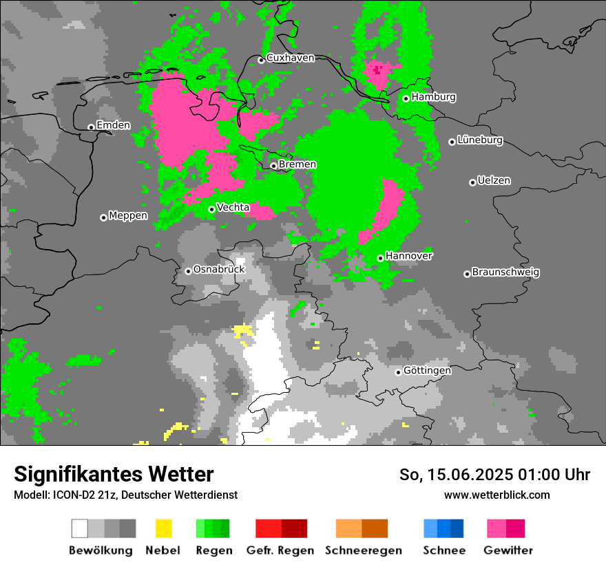 Modellkarten Signifikantes Wetter