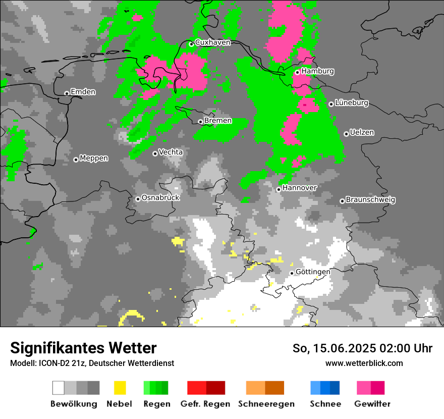 Modellkarten Signifikantes Wetter
