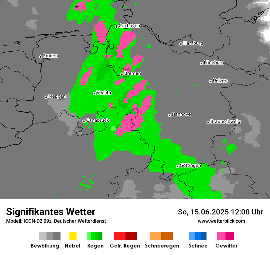Modellkarten Signifikantes Wetter