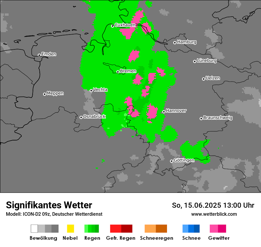 Modellkarten Signifikantes Wetter