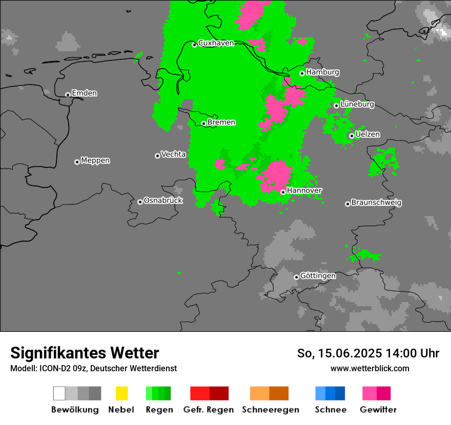 Modellkarten Signifikantes Wetter