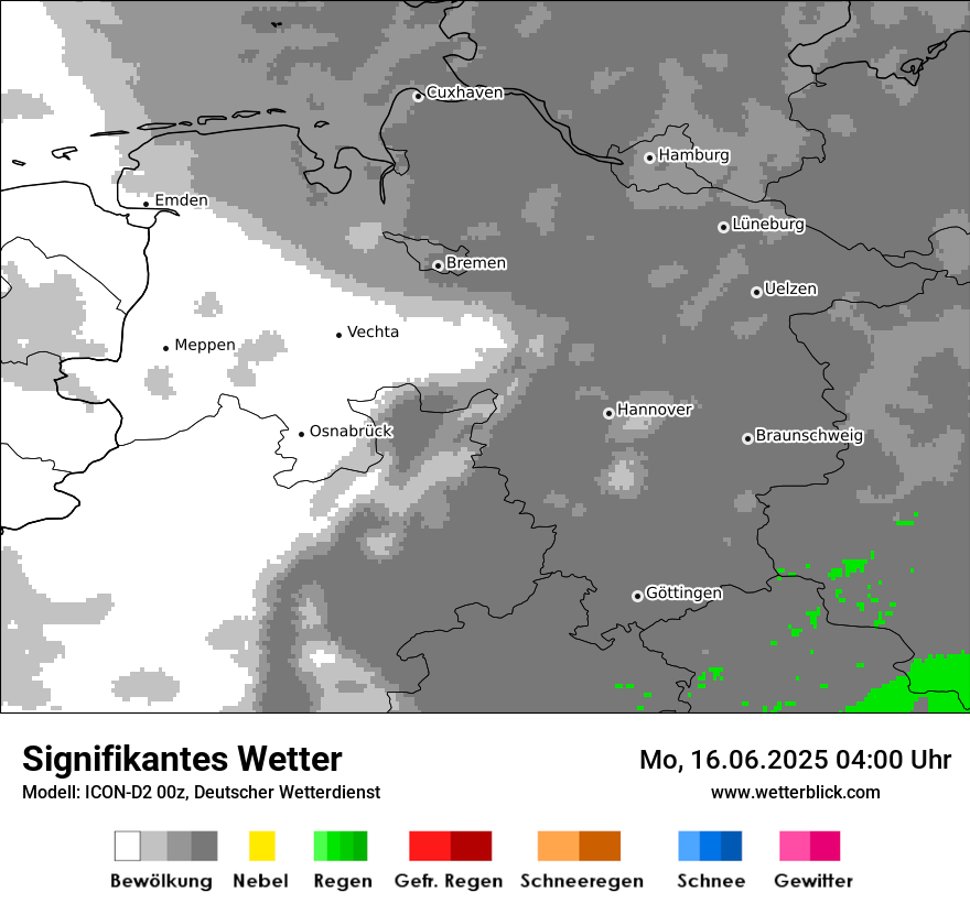 Modellkarten Signifikantes Wetter