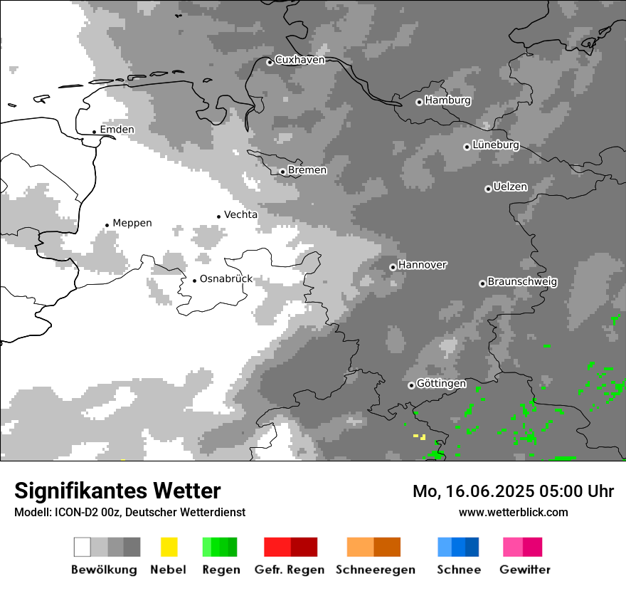 Modellkarten Signifikantes Wetter