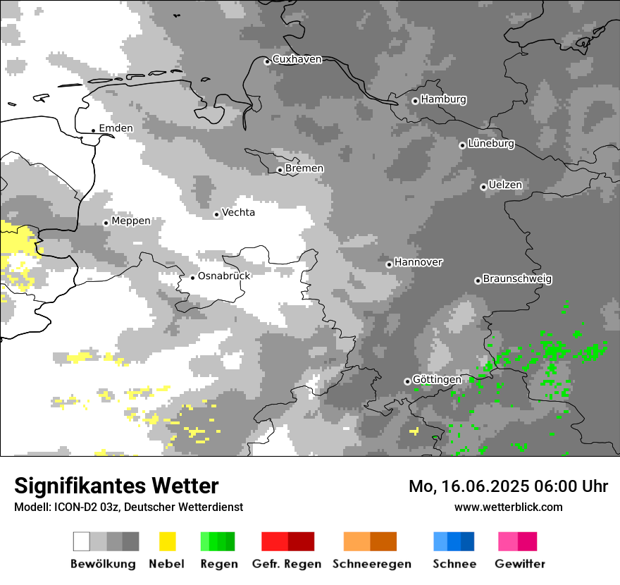 Modellkarten Signifikantes Wetter