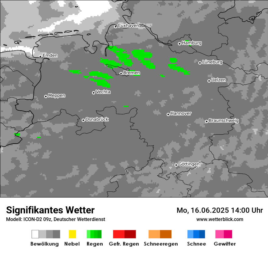 Modellkarten Signifikantes Wetter