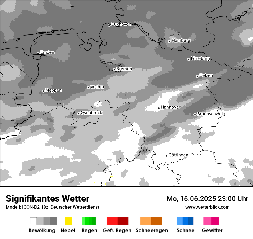 Modellkarten Signifikantes Wetter