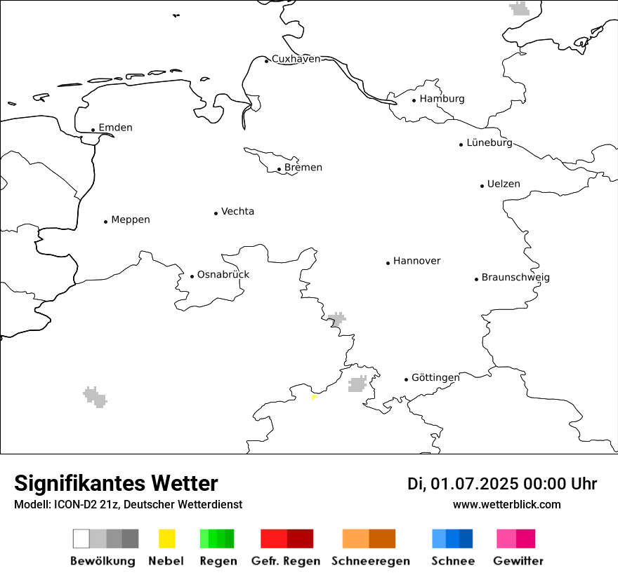 Modellkarten Signifikantes Wetter