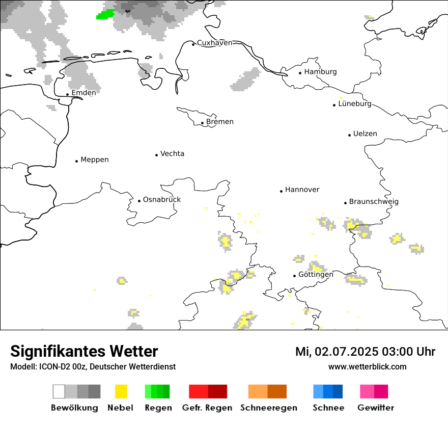 Modellkarten Signifikantes Wetter