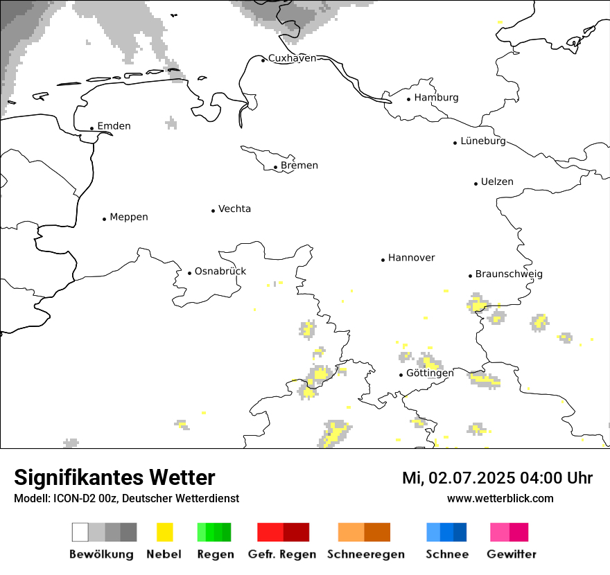 Modellkarten Signifikantes Wetter